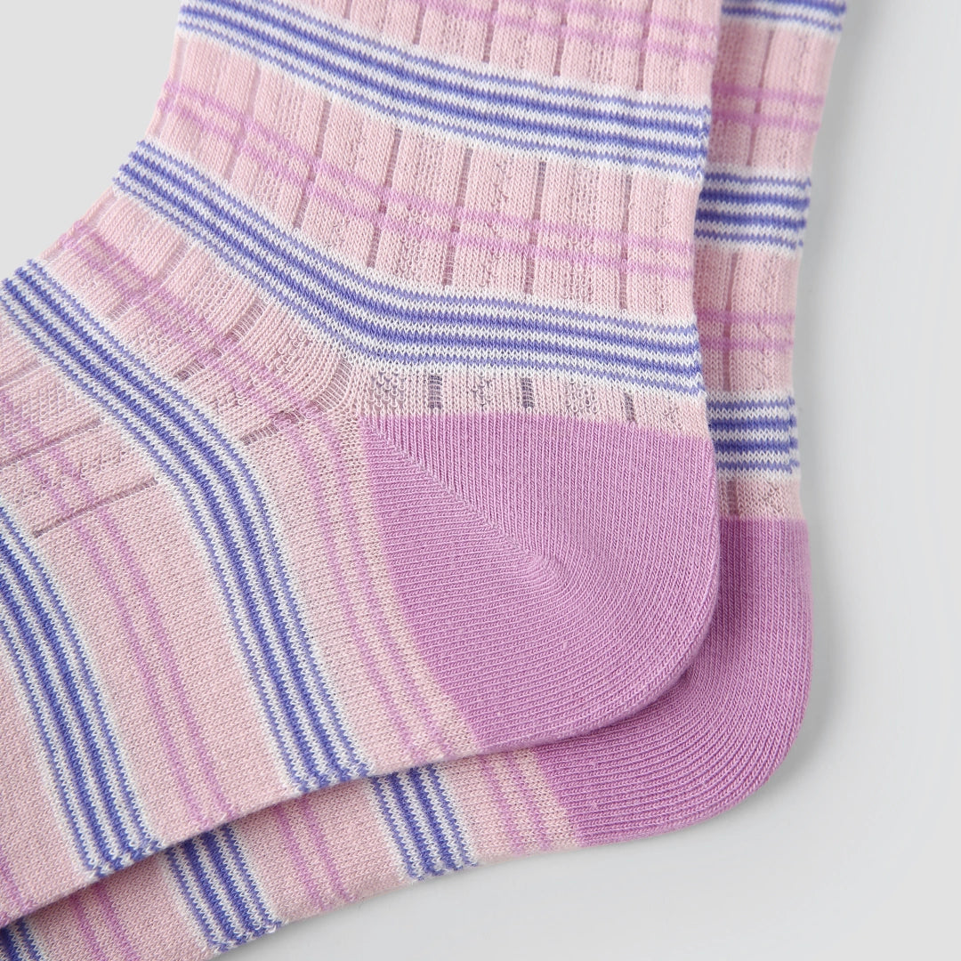 Women's Ombré Stripe Mesh Socks (3-Pack) - sock set showing breathable mesh comfort