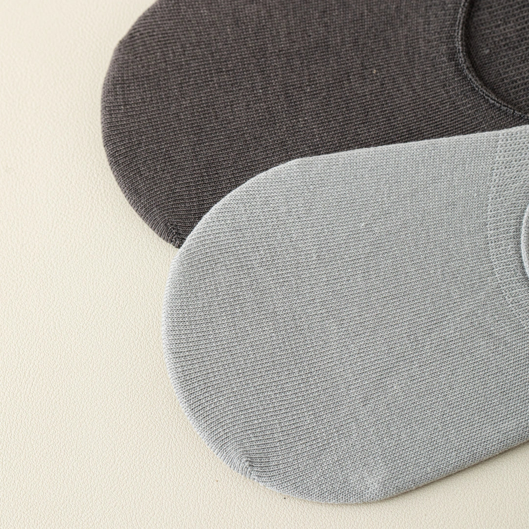 Men's Mulberry Silk & Modal Ultra-Thin No-Show Socks - product photo showing modal and mulberry silk comfort