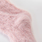 Baby’s Winter Marshmallow' Mink Velvet Fuzzy Crew