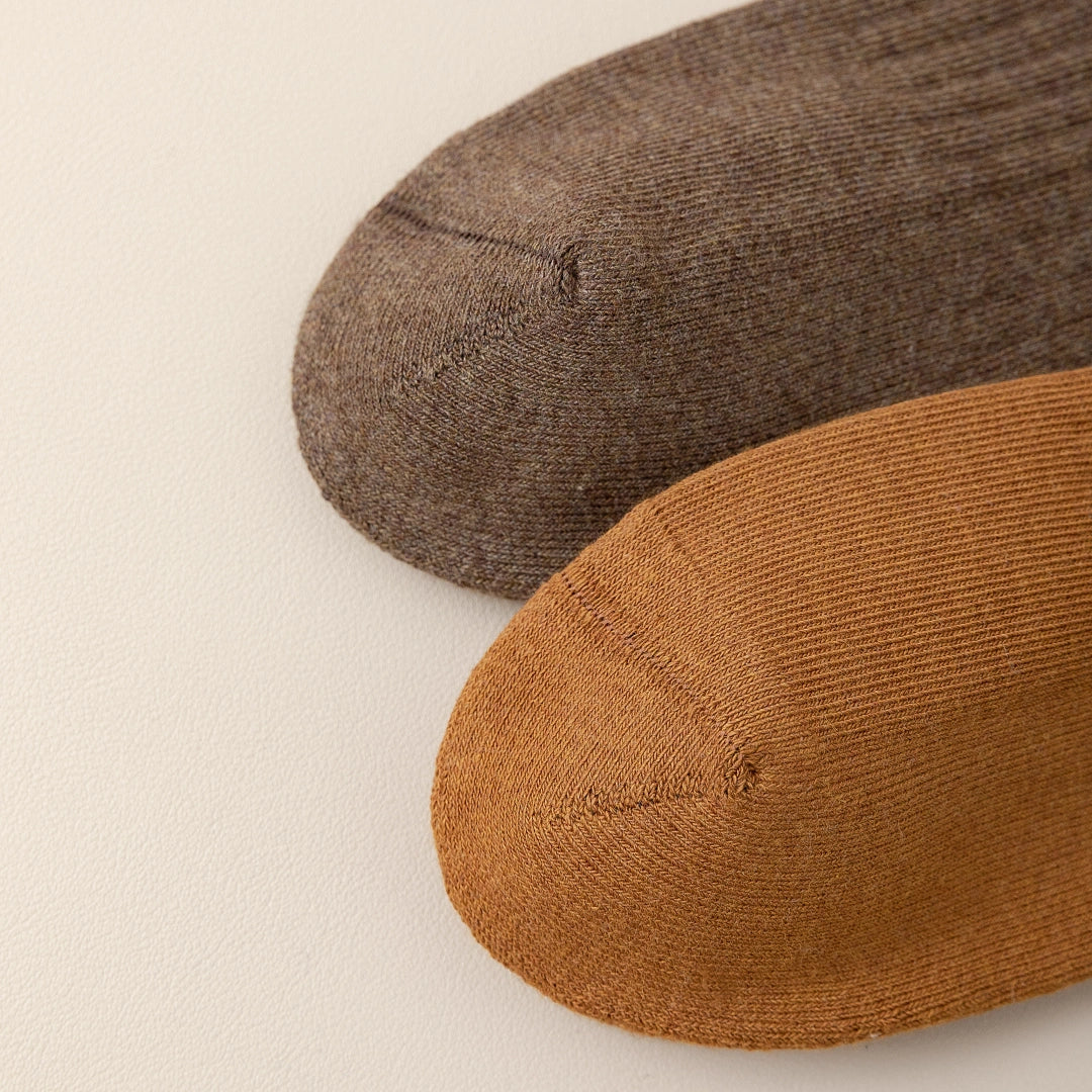 Men's Heather Terry Cushion 92% Cotton Quarter Socks - product photo showing cushioned comfort