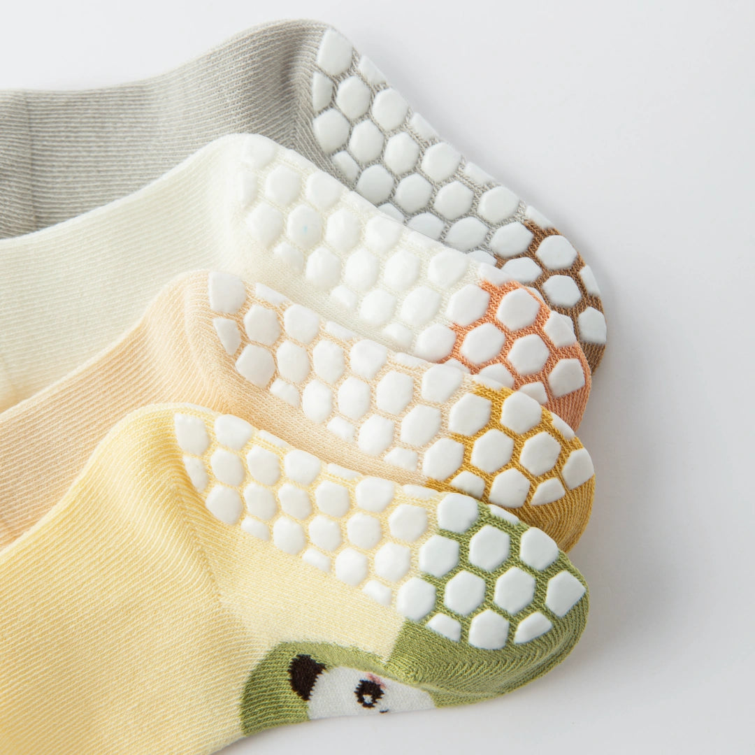 Baby’s Toe-Cap Friends Non-Slip Socks 4-Pack
