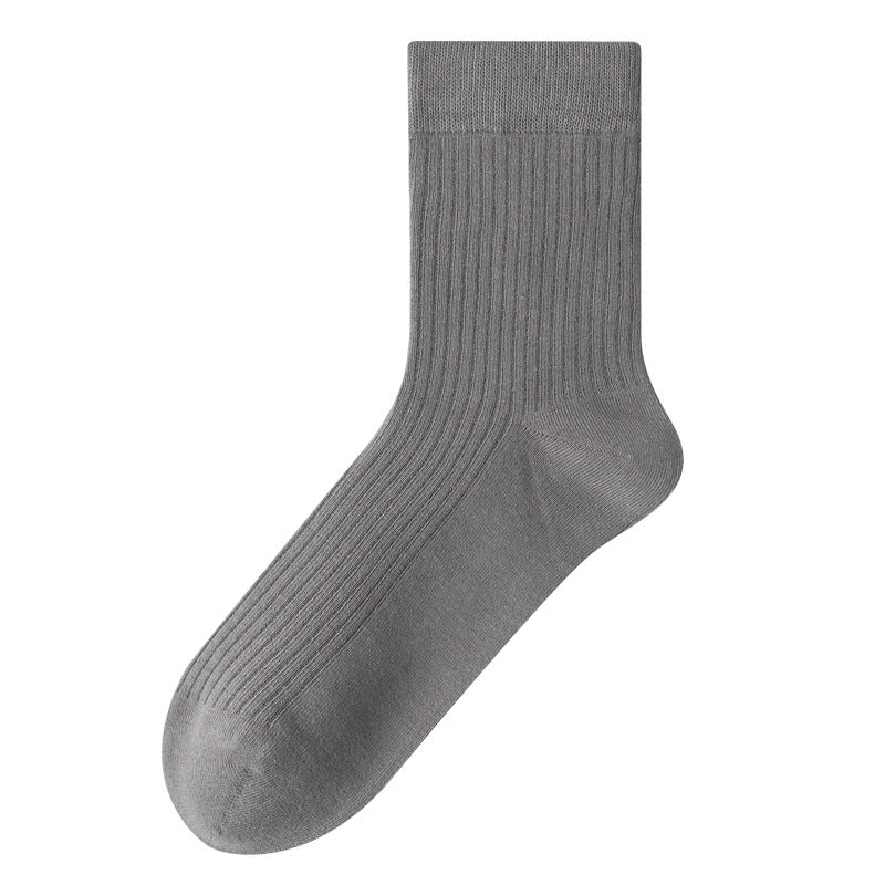 Men's 98% Cotton Classic Ribbed Crew Socks