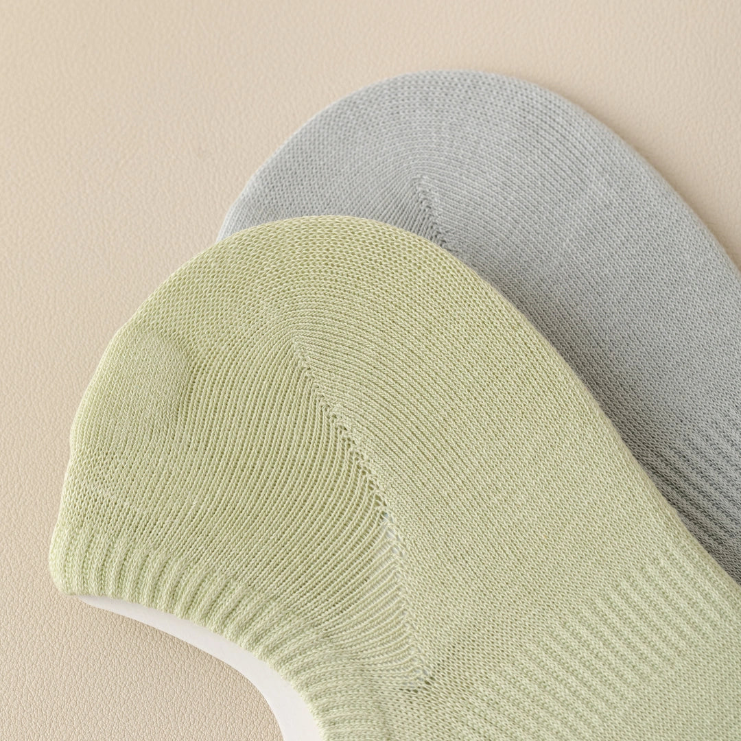 Women's 95% Cotton Candy Mesh No-Show Socks - product photo showing breathable mesh comfort