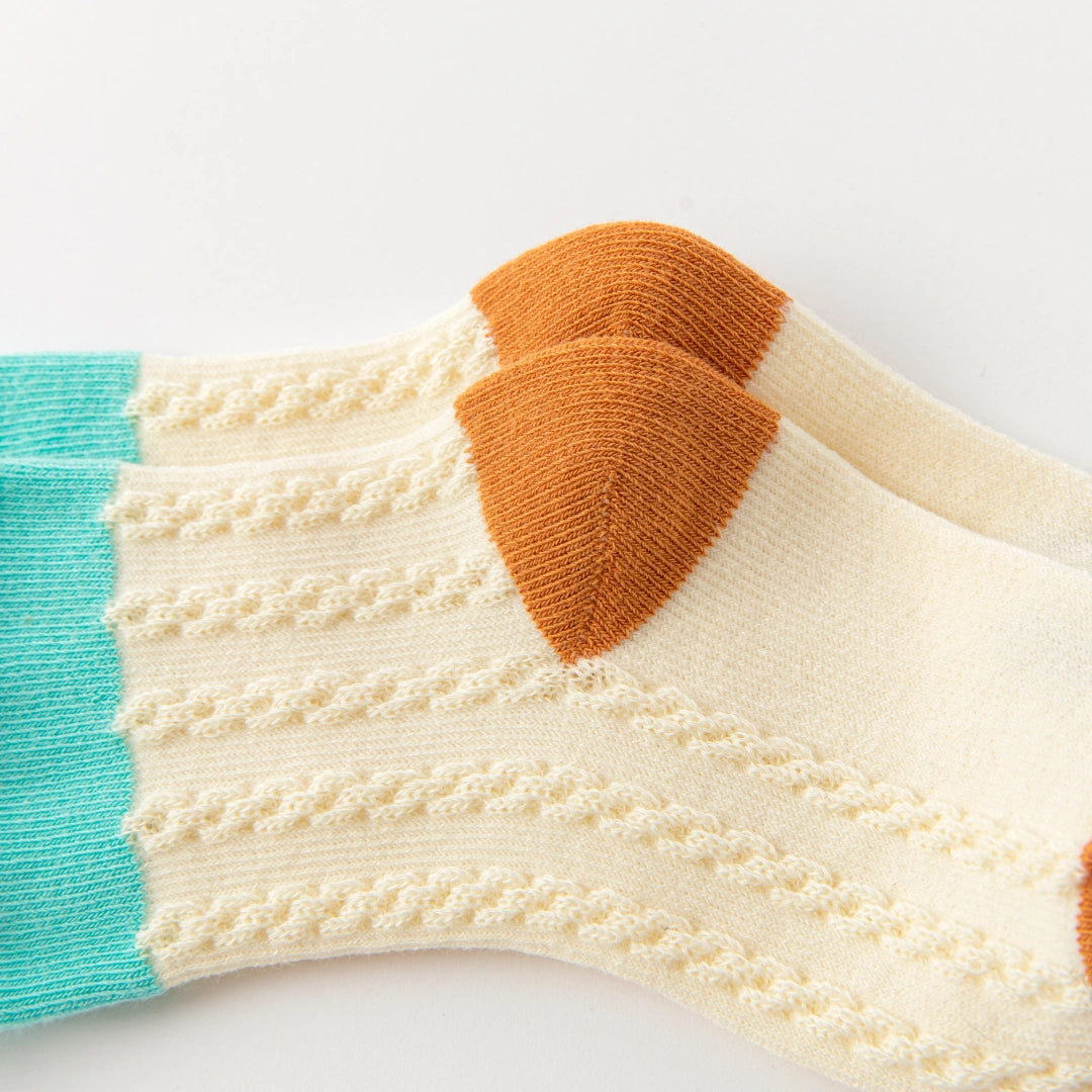 Baby’s Retro Cable Knit Color-Block Socks 4-Pack