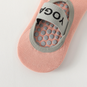 Women's Mercerized 92% Cotton Pilates Socks - product photo showing secure grip comfort