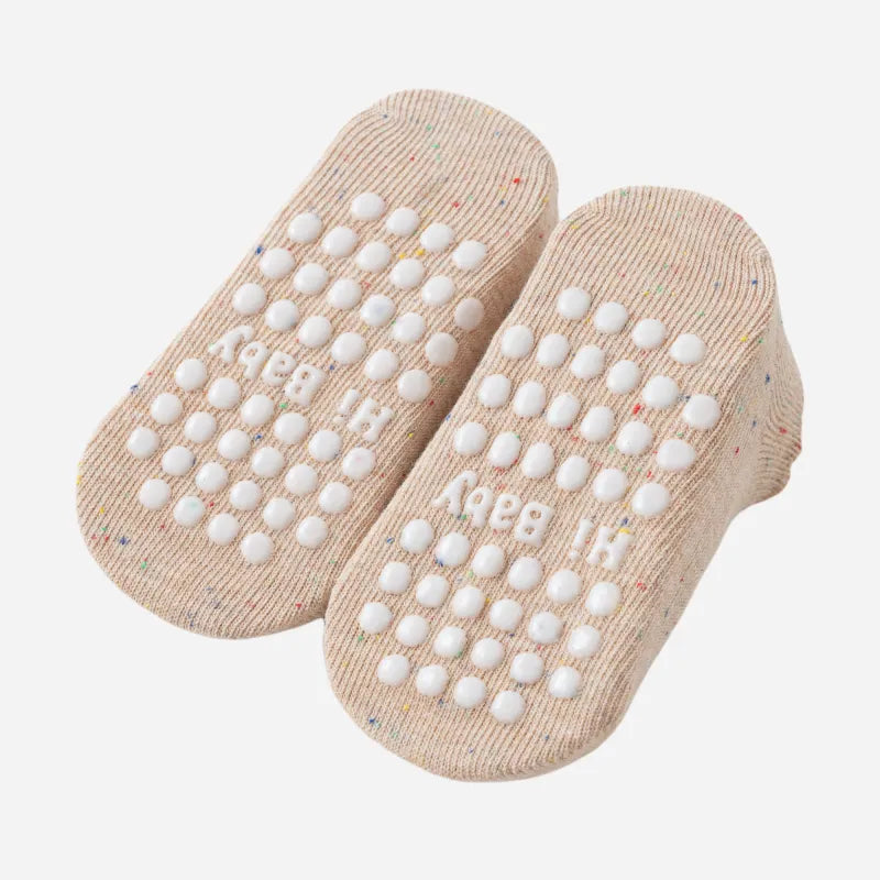 Babies' No-Show Grip Socks-5 Pairs