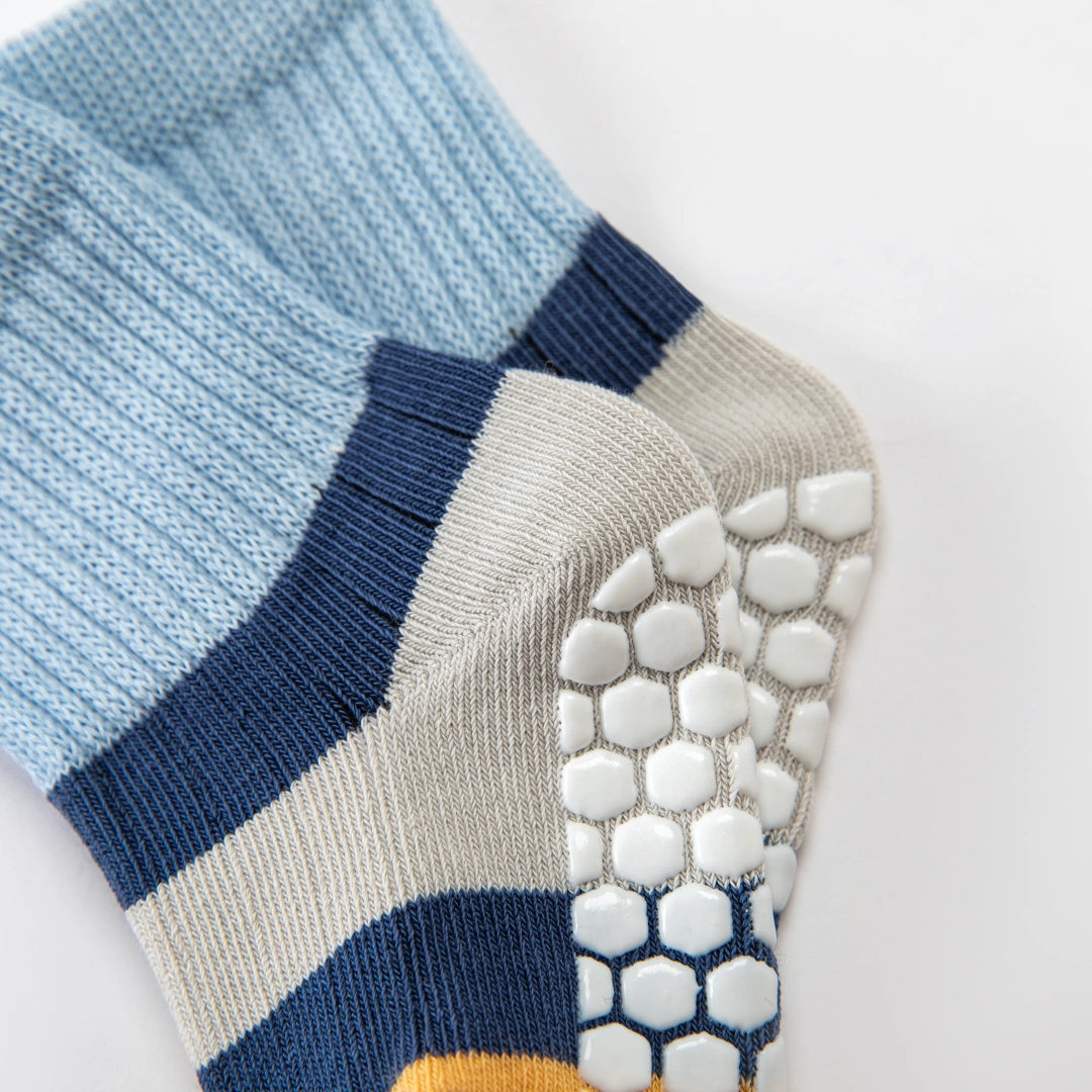 Baby’s Retro Colorblock Wide Stripe Floor Socks 3-Pack