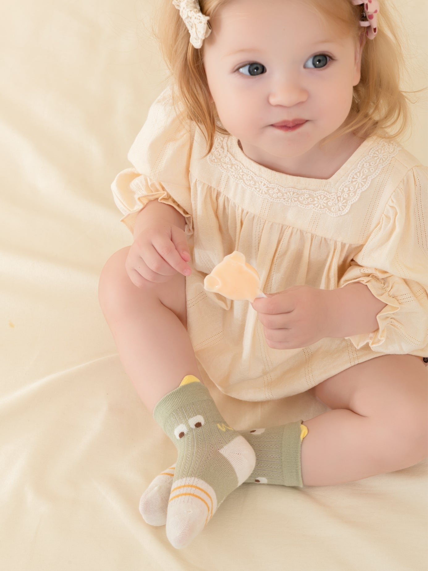 Babies' Breathable Ribbed Ankle Socks -4 Pack