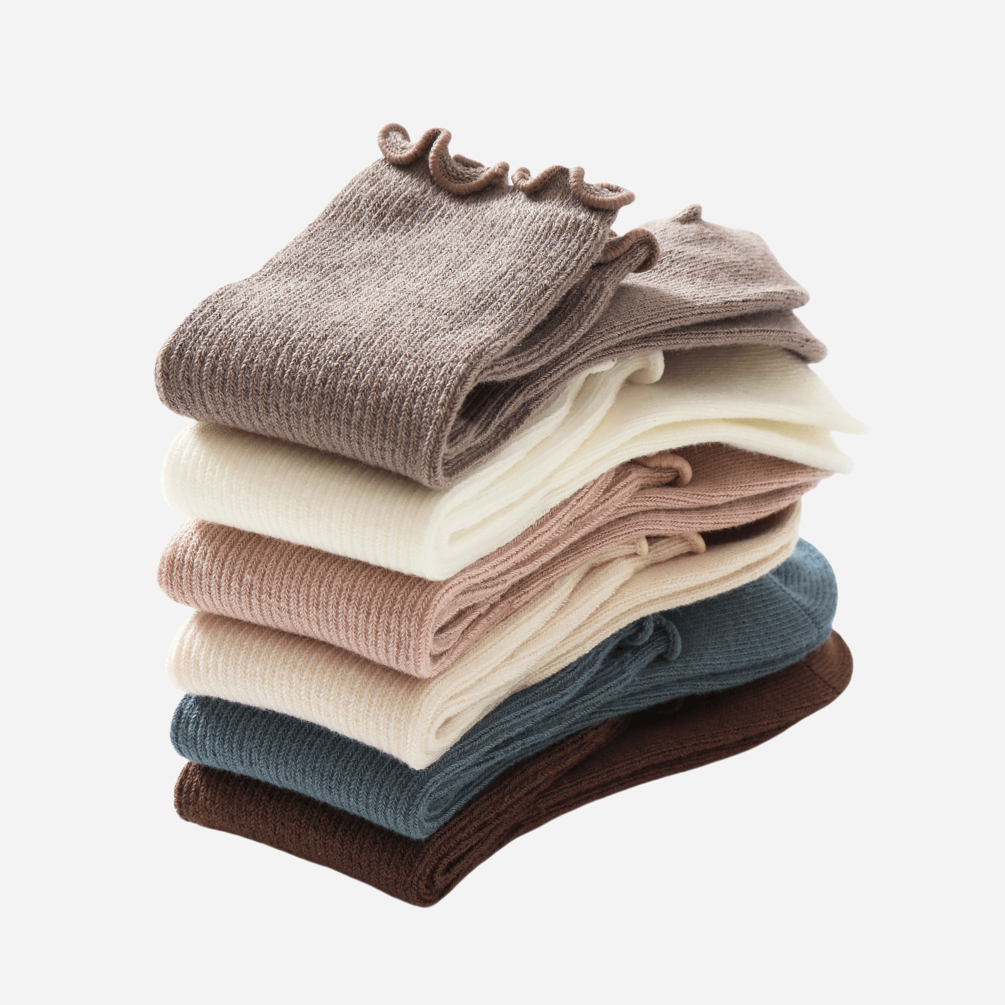 Babies The Ruffle Trim Ribbed Socks-4 pack - Weavasocks