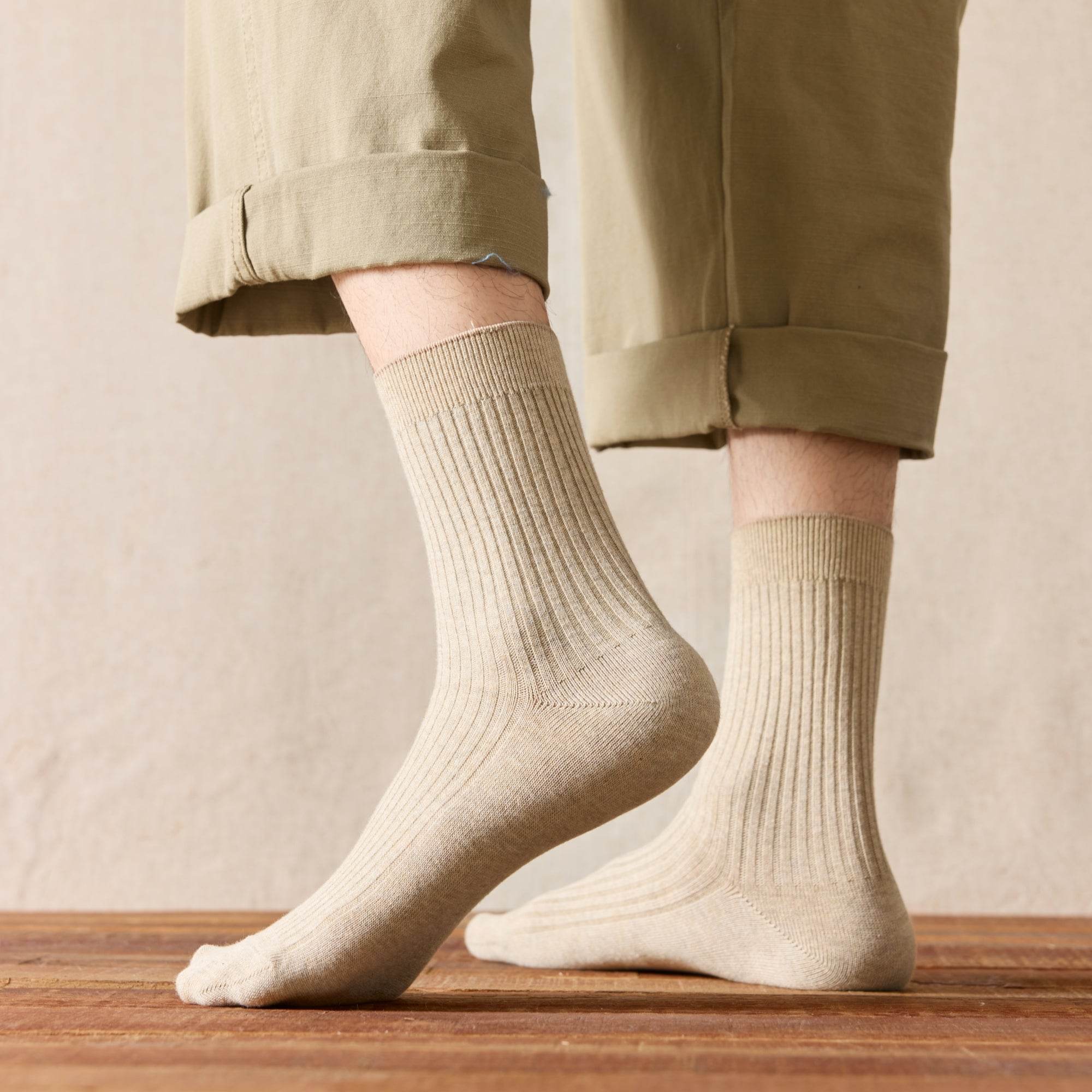 Men's All-Weather Ribbed Socks-5 Pack