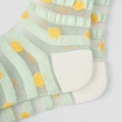 Aura Wave Retro Sheer Graphic Socks 3-Pack - sock set showing secure grip comfort
