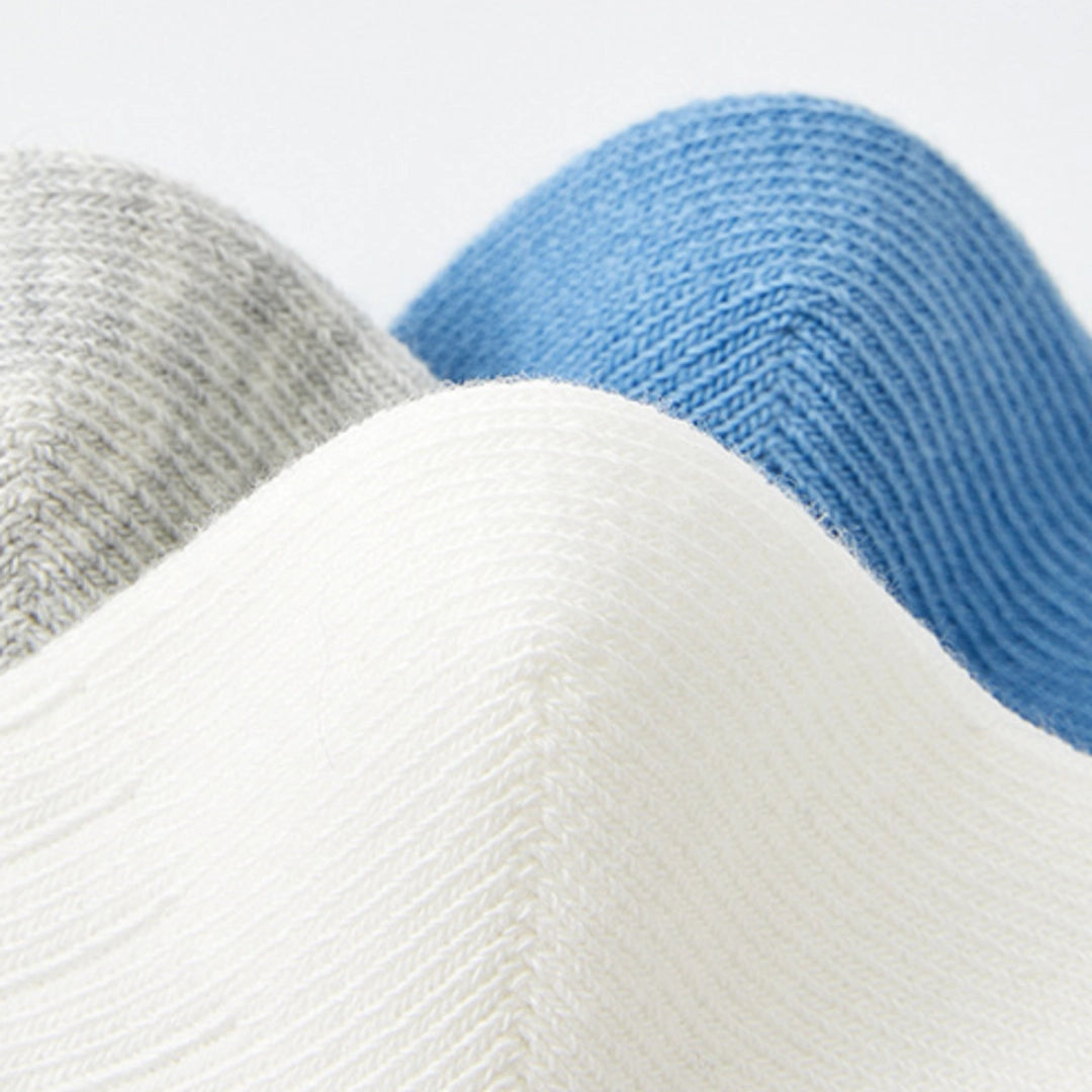 Kids' 97% Cotton Ribbed Socks Cool Blue 5-Pack