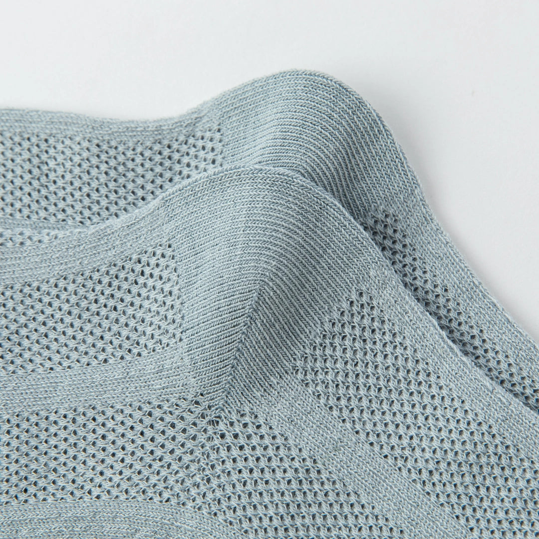 Kids' Organic Cotton Mesh Quarter Socks 4-Pack - sock set showing breathable mesh comfort