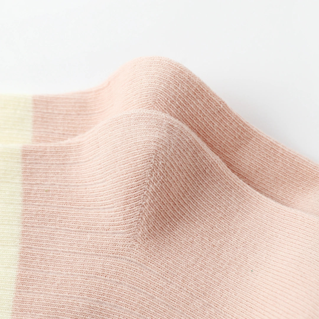 Baby’s Sweet Ribbon Bow Two-Tone Socks 4-Pack