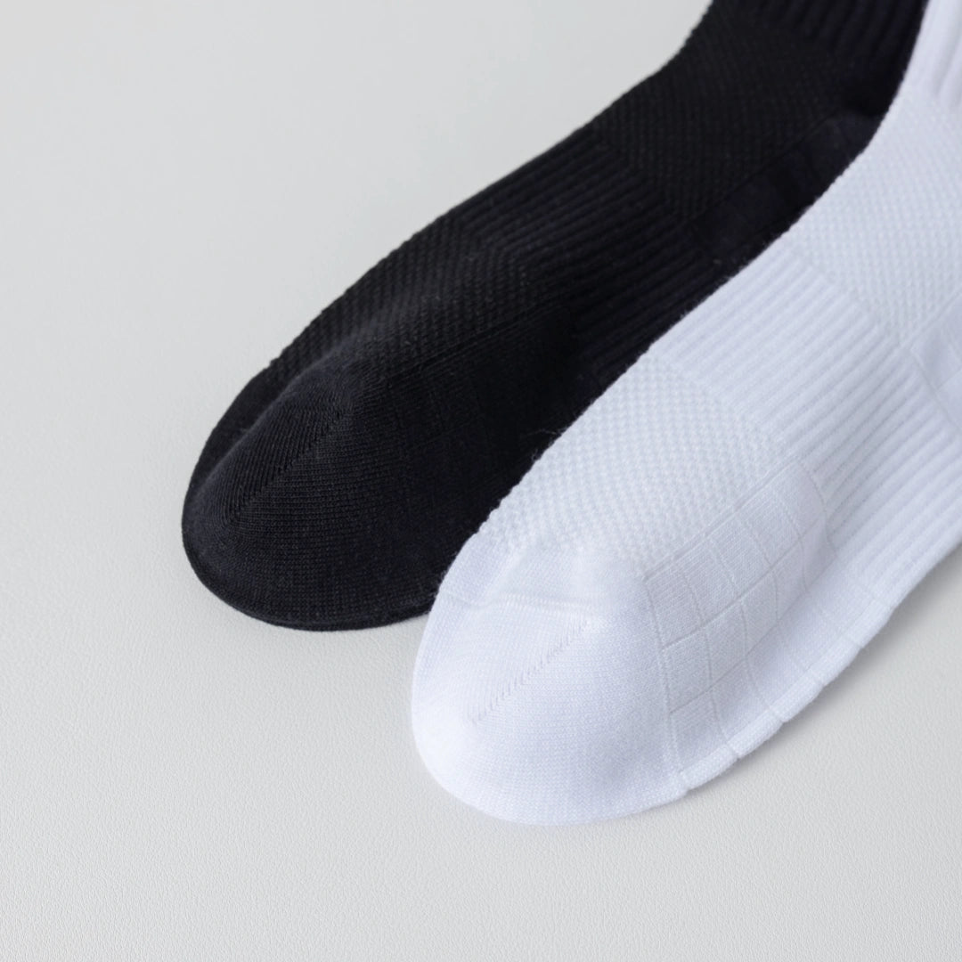 "Titan Mesh" Big & Tall Men's Crew Socks - product photo showing breathable mesh comfort