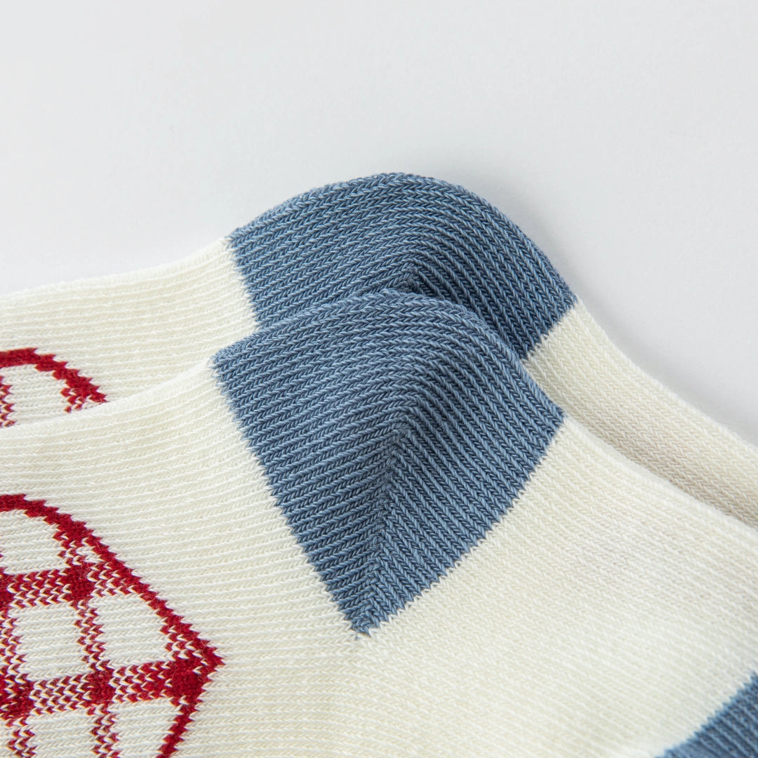 Baby’s Blue Plaid & Red Heart Love Socks 4-Pack