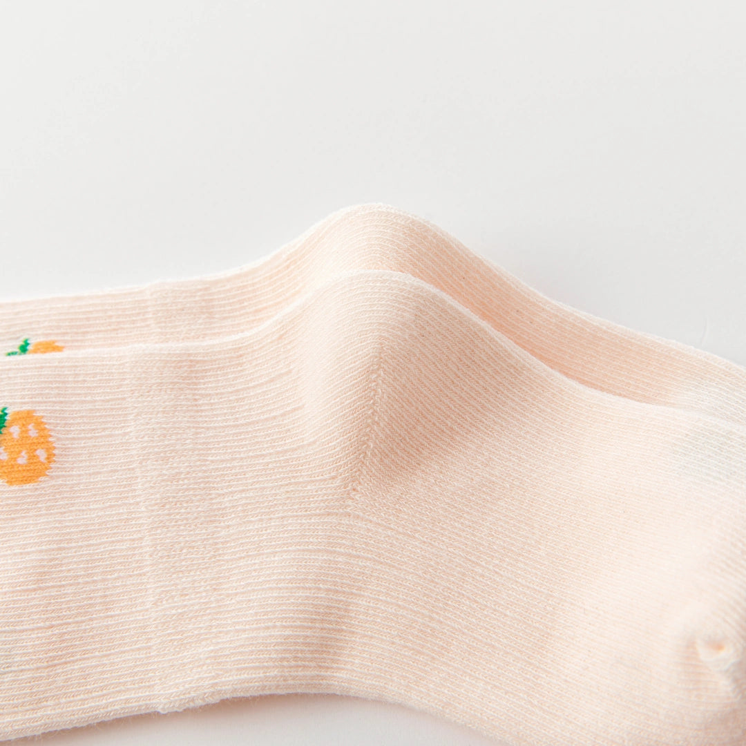 Baby & Toddler Sweet Fruit Garden Lettuce Edge Knee-High 3-Pack - sock set showing secure grip comfort