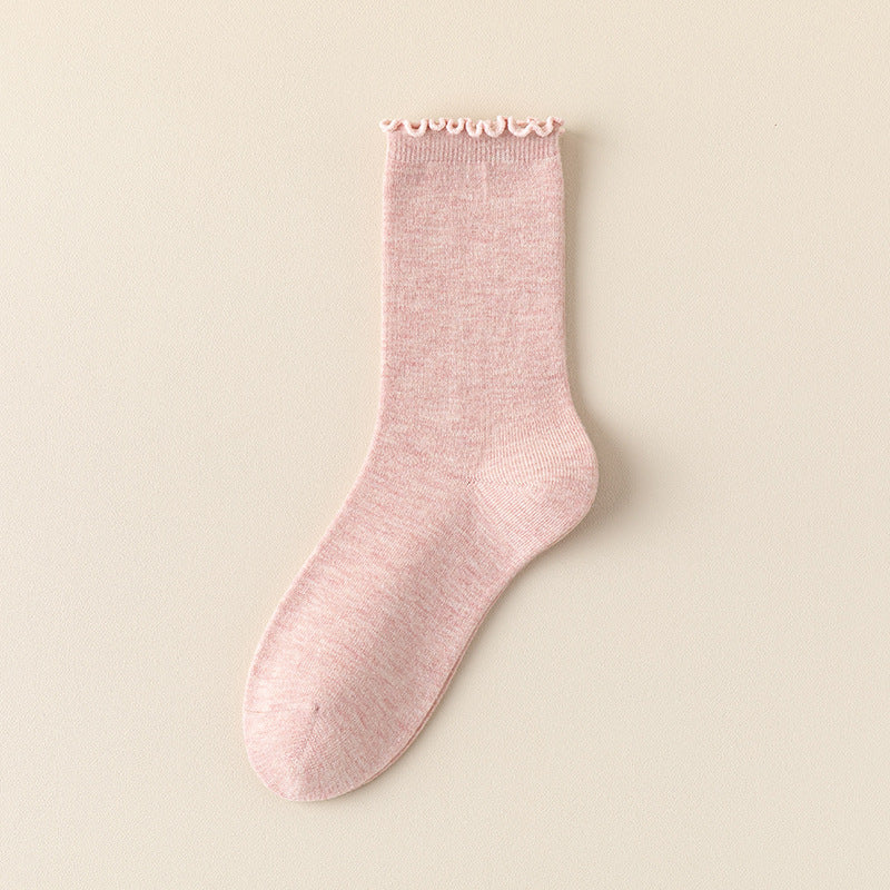 Soft Wool Ruffle Crew