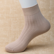 Men's Classic Ribbed 98% Cotton Crew Socks - detail photo showing soft cotton-rich comfort