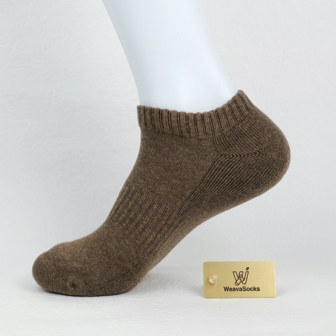 Men's 92% Cotton Terry Cushion Low Cut Socks - product photo showing cushioned comfort