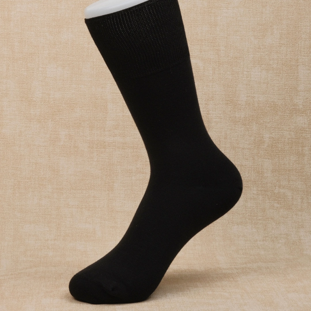 Women's 98% Cotton 7" Non-Binding Crew Socks - product photo showing soft cotton-rich comfort
