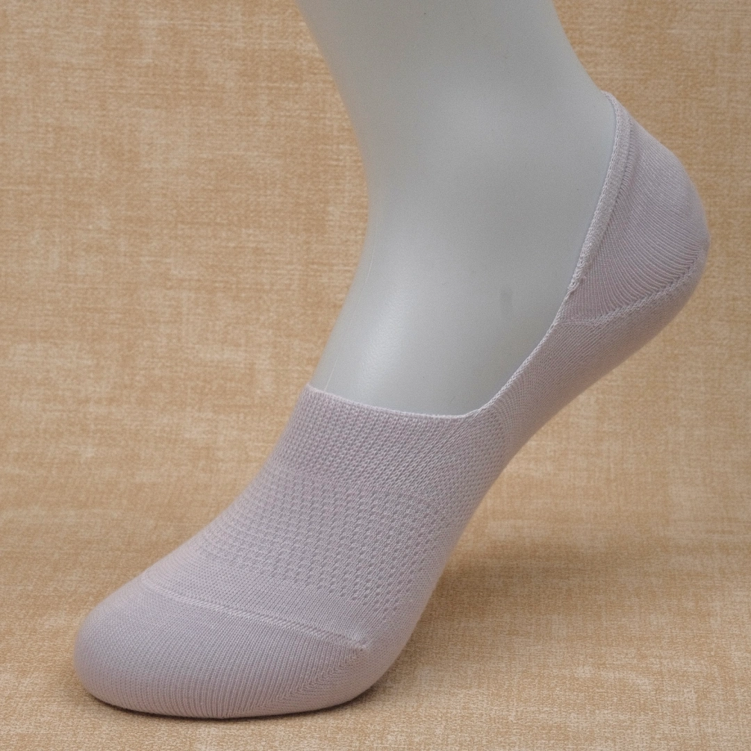 Women's 95% Cotton Ultra-Thin Mesh No-Show Socks - product photo showing breathable mesh comfort