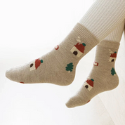 Kids' Winter Wool Blend Thermal Crew Socks 5-Pack