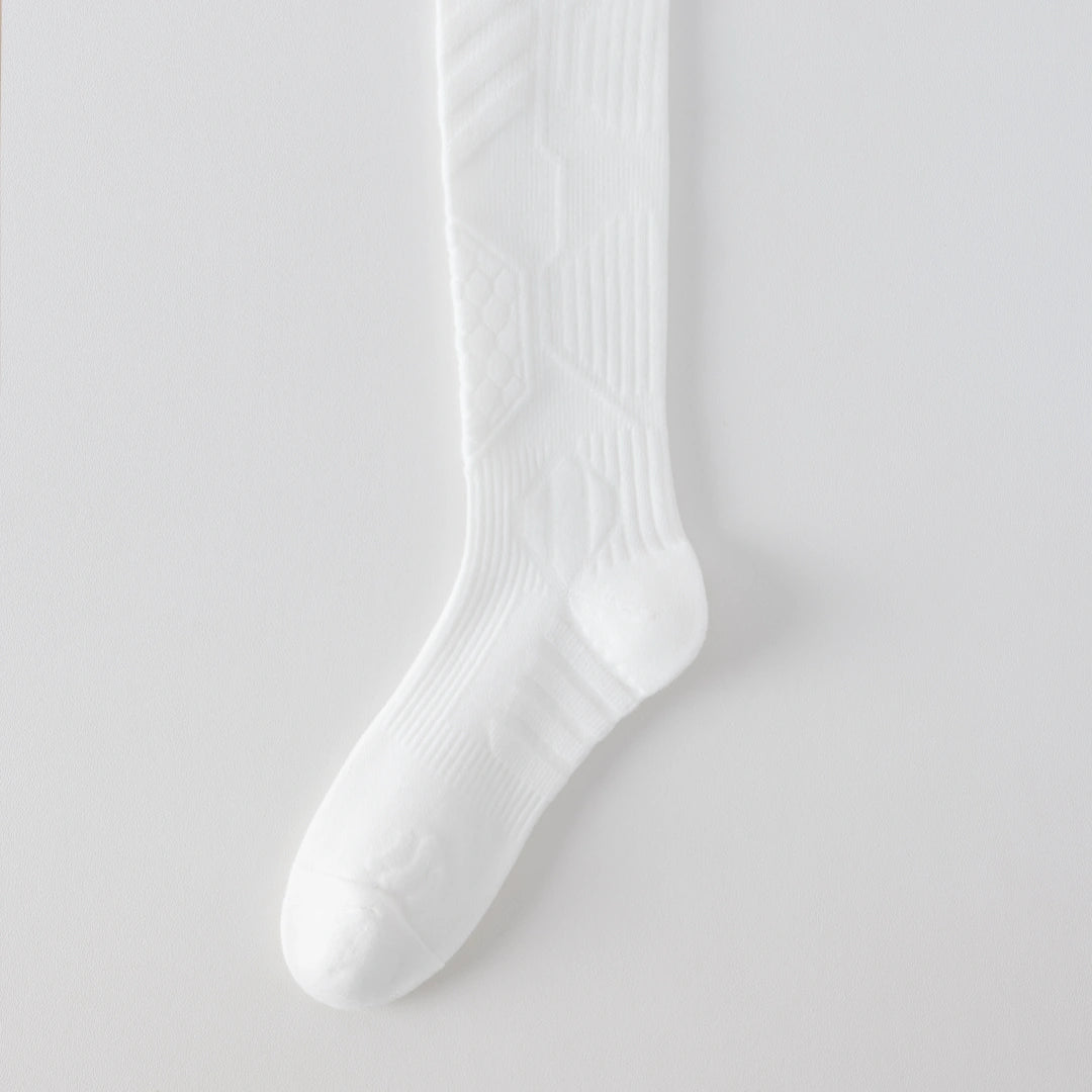 Men's Cotton Blend Knee-High Compression Athletic Socks