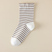 Women's 99% Combed Cotton Striped Bed & Sleep Socks