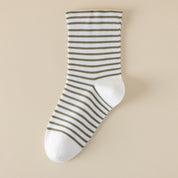 Women's 99% Combed Cotton Striped Bed & Sleep Socks