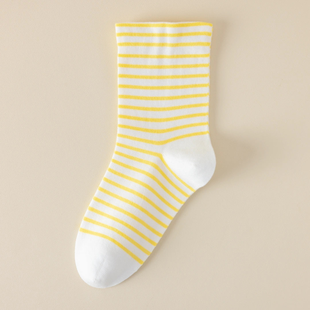 Women's 99% Combed Cotton Striped Bed & Sleep Socks