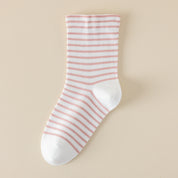 Women's 99% Combed Cotton Striped Bed & Sleep Socks