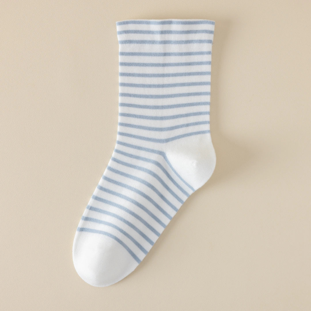 Women's 99% Combed Cotton Striped Bed & Sleep Socks