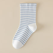 Women's 99% Combed Cotton Striped Bed & Sleep Socks