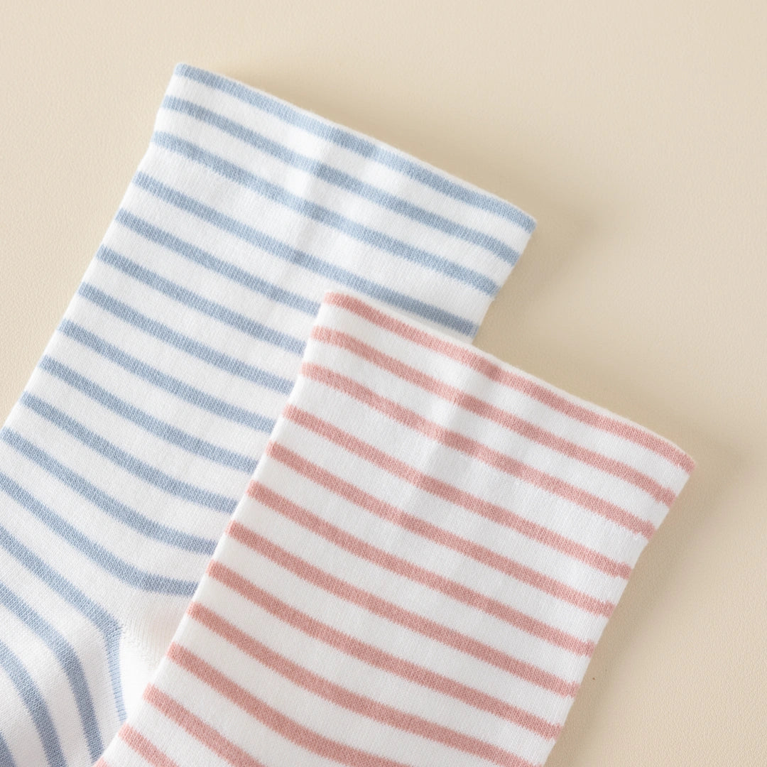Women's 99% Combed Cotton Striped Bed & Sleep Socks