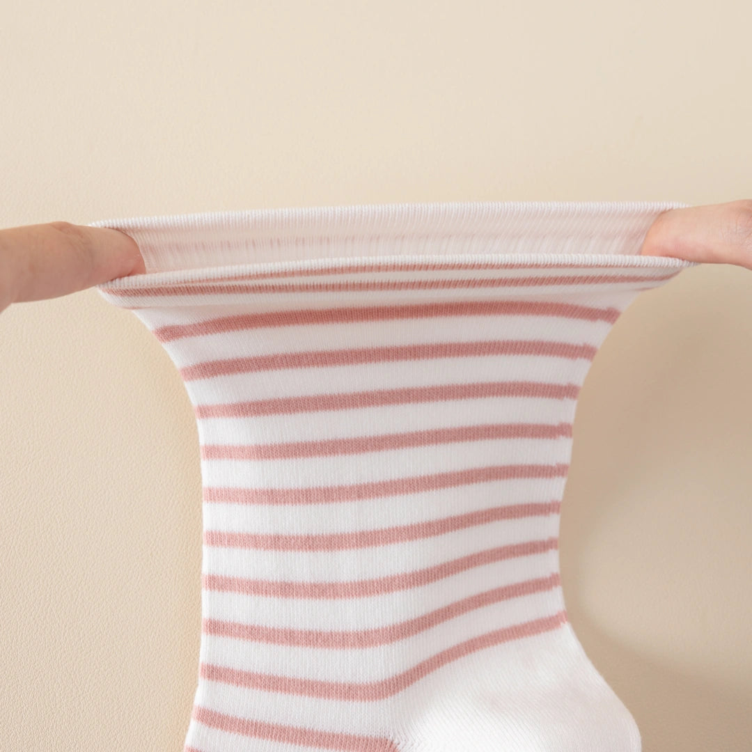 Women's 99% Combed Cotton Striped Bed & Sleep Socks
