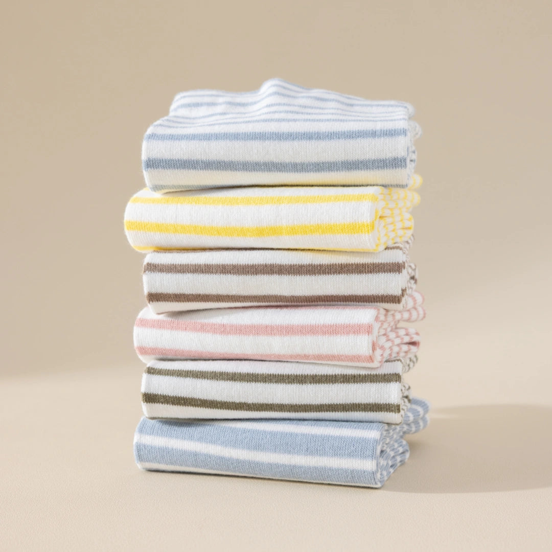 Women's 99% Combed Cotton Striped Bed & Sleep Socks