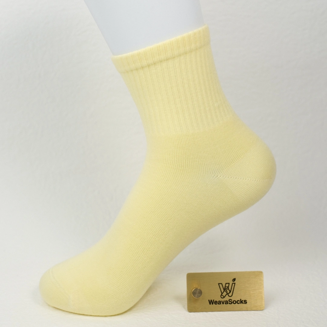 Women's 98% Cotton High-Density Ribbed Crew Socks - detail photo showing soft cotton-rich comfort
