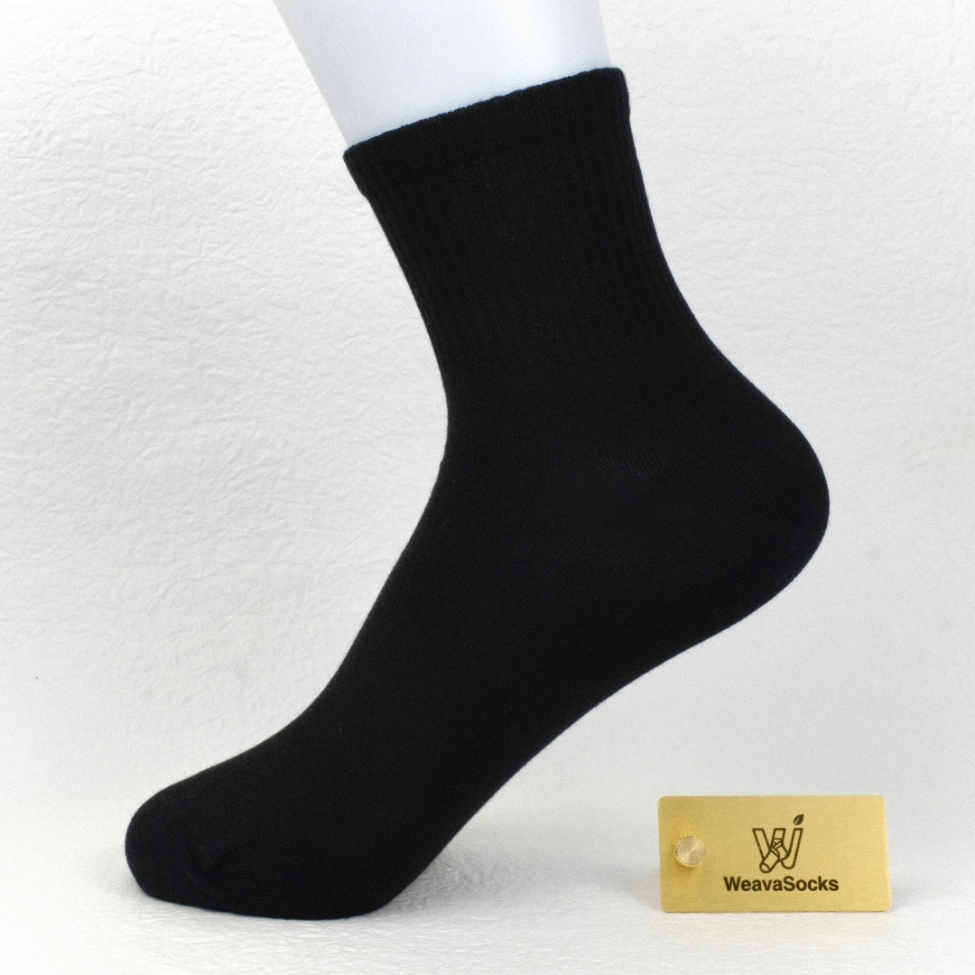 Women's 98% Cotton High-Density Ribbed Crew Socks - detail photo showing soft cotton-rich comfort