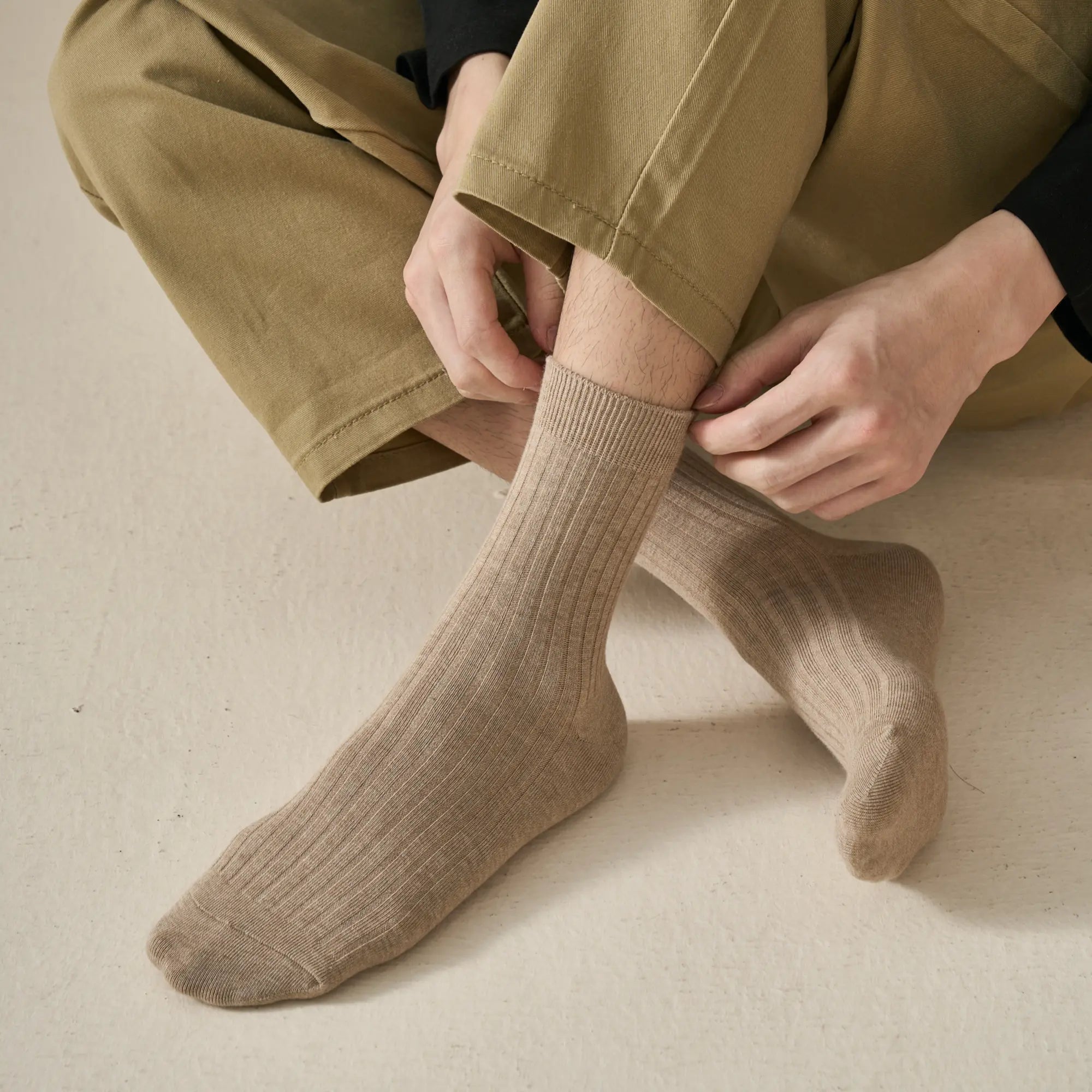 Men's Classic Ribbed Cotton Socks