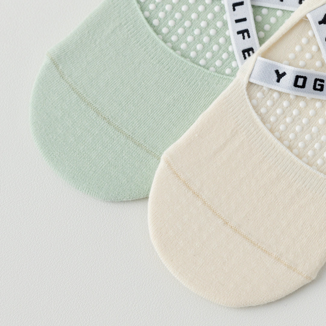 Women's 95% Cotton Yoga Ballet Socks - product photo showing secure grip comfort