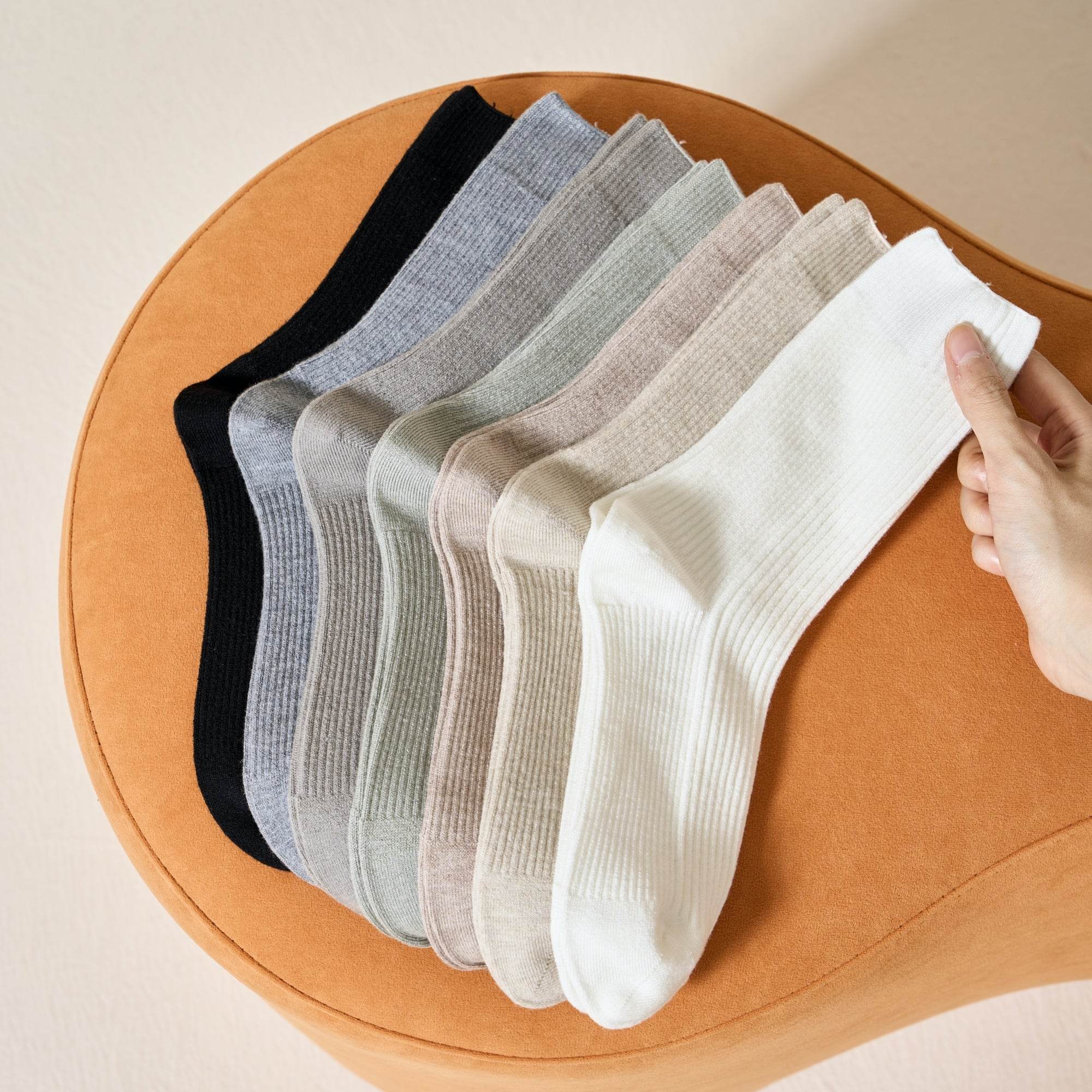 Women's Luxe Wool & Silk Ribbed Socks - Single Pair