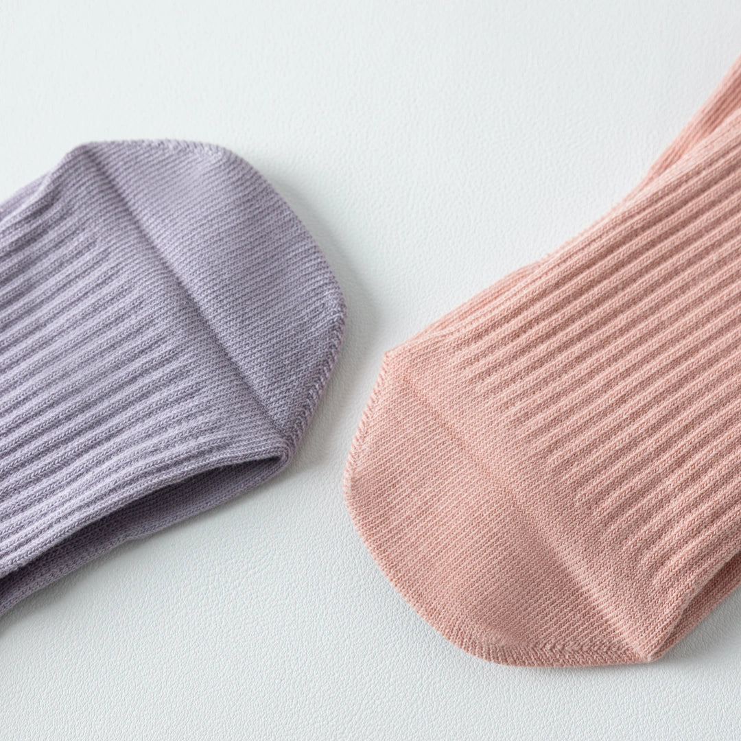 Women's Five-Toe Yoga Crew Socks - detail photo showing secure grip comfort