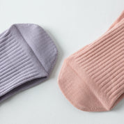 Women's Five-Toe Yoga Crew Socks - detail photo showing secure grip comfort
