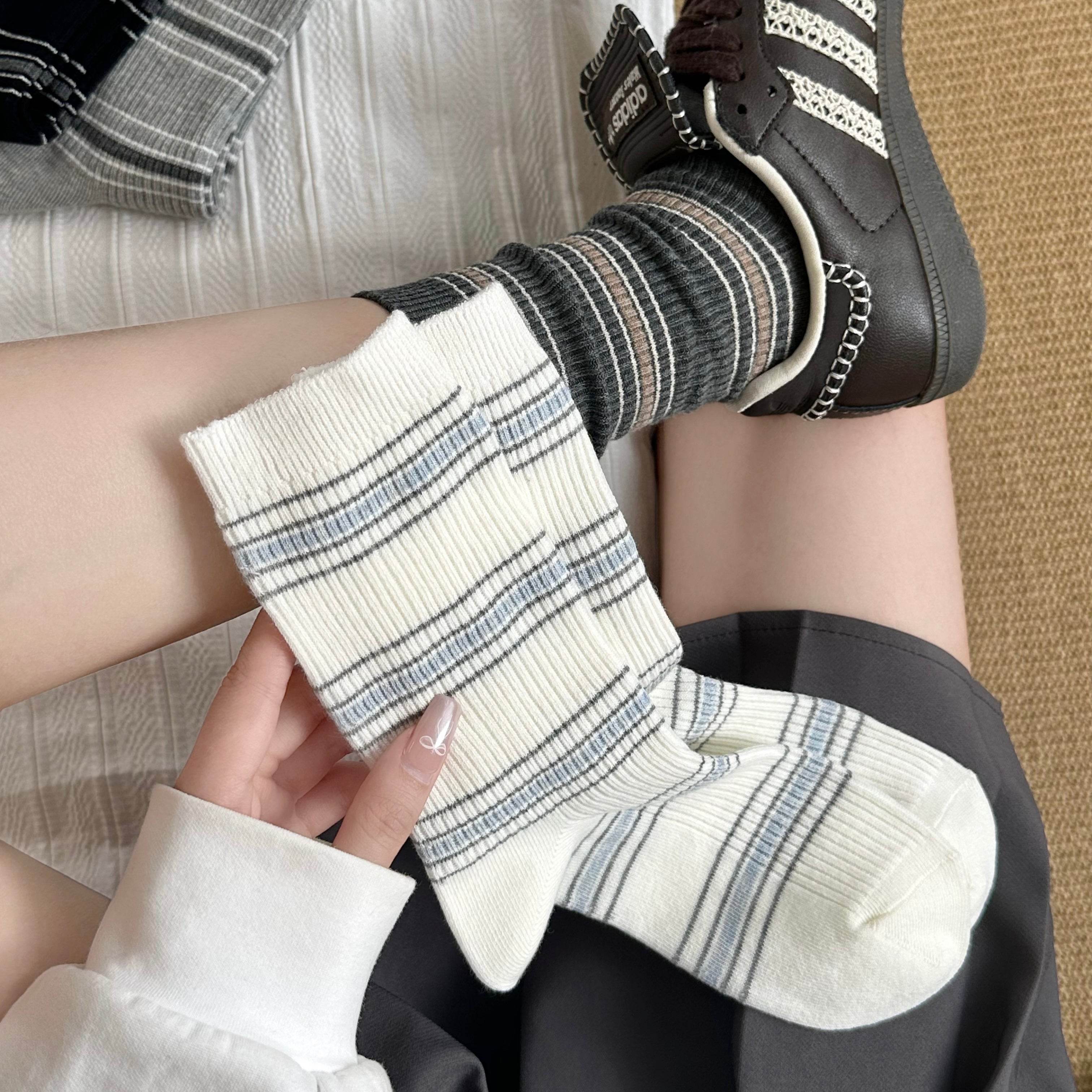 Women's Retro Varsity Striped Socks - Single Pair