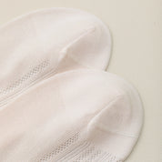 "Breezy Stretch" Ultra-Thin Mesh Quarter Socks - product photo showing breathable mesh comfort