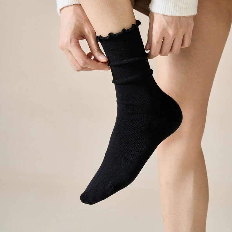 Ruffle Crew Socks