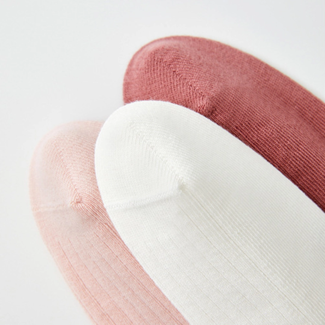 Kid‘s 97% Cotton Solid Ribbed Crew Socks 5-Pack