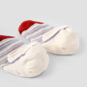 "Artisan Pulse" Women's 3D Jacquard No-Show Socks 5-Pack - sock set showing secure grip comfort