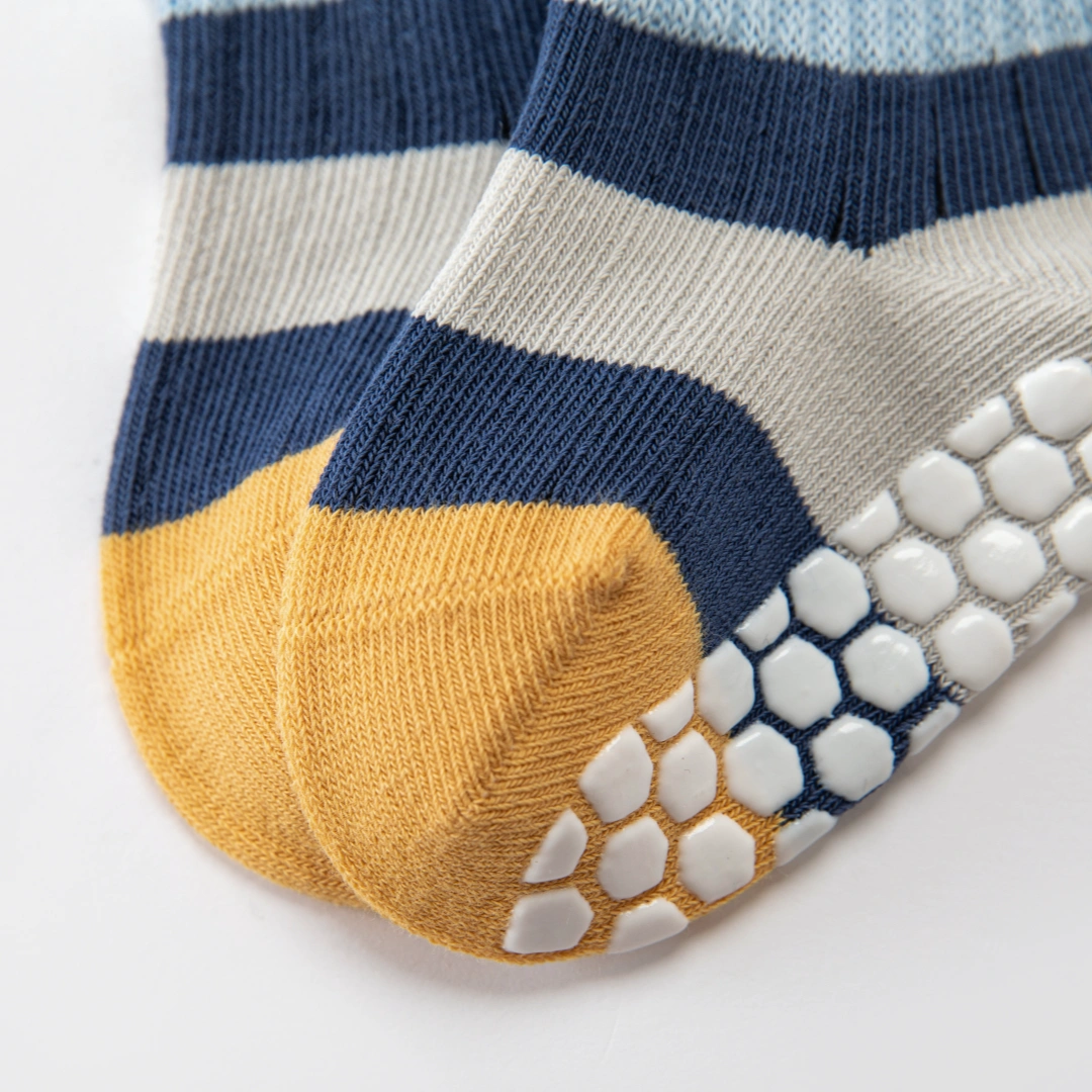 Baby’s Retro Colorblock Wide Stripe Floor Socks 3-Pack